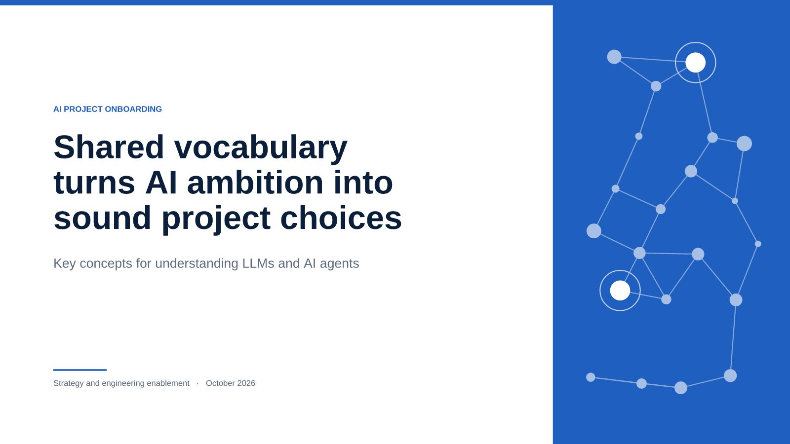Shared vocabulary turns AI ambition into sound project choices