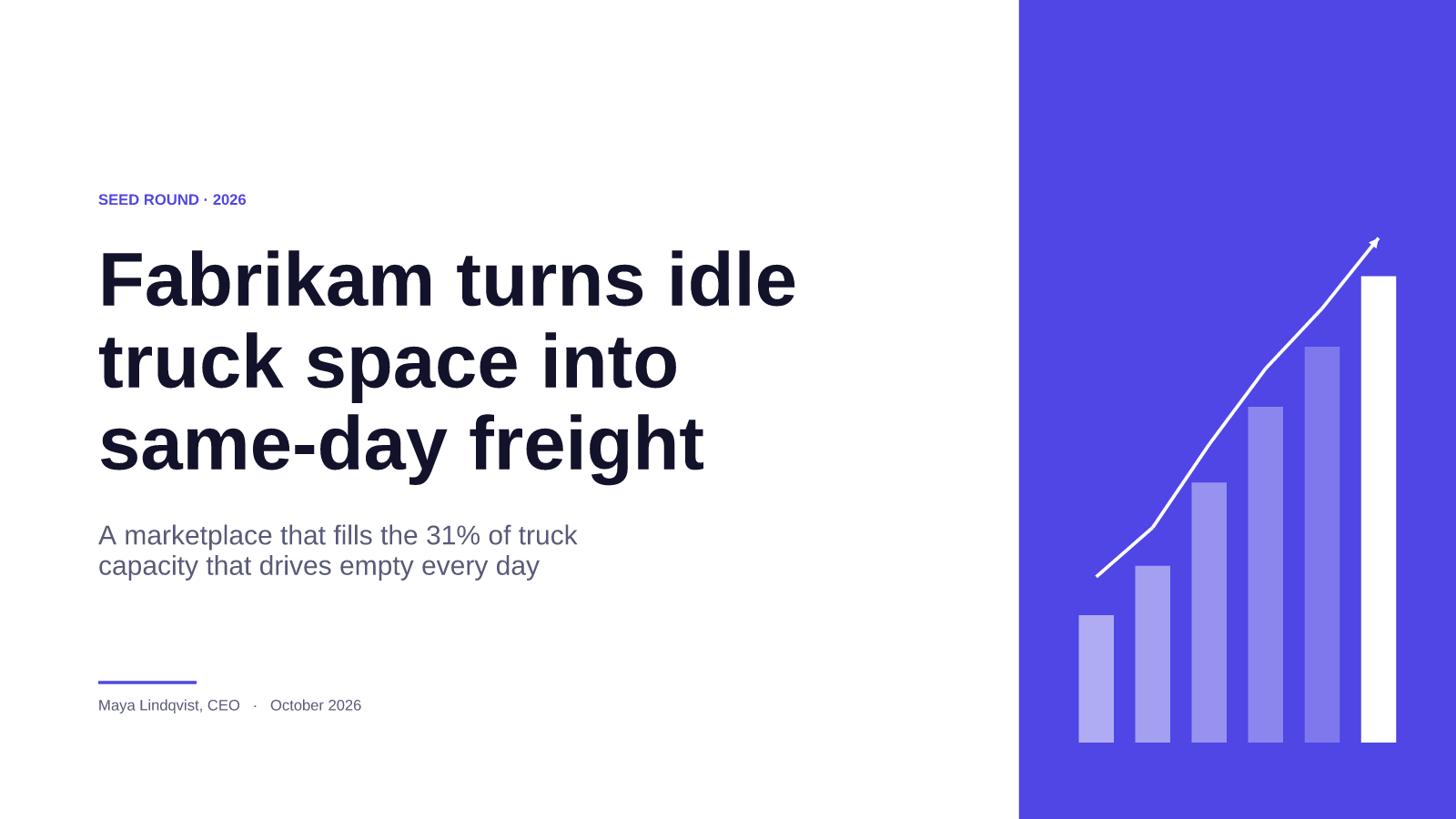 Fabrikam turns idle truck space into same-day freight